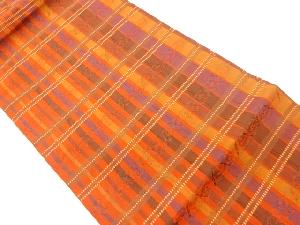 縞に変わり横段模様織出し名古屋帯